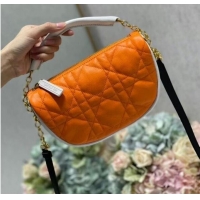 Pretty Style DIOR Shoulder Bag Cannage Lambskin C0617 orange