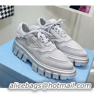 Modern Prada Fabric Sneakers Grey 112402