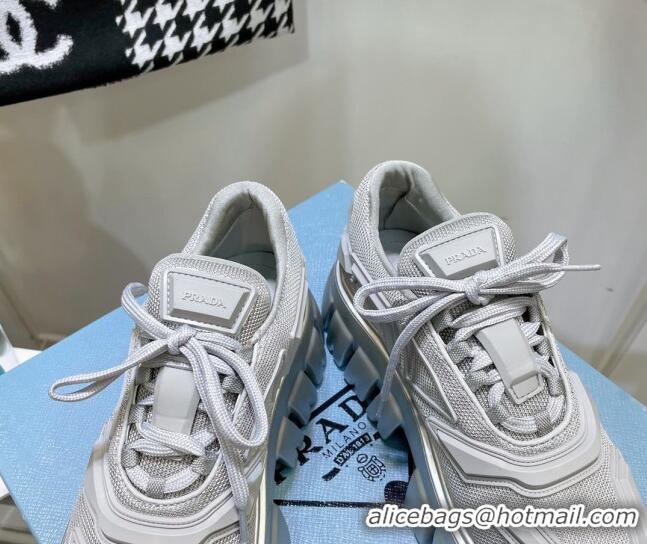 Modern Prada Fabric Sneakers Grey 112402