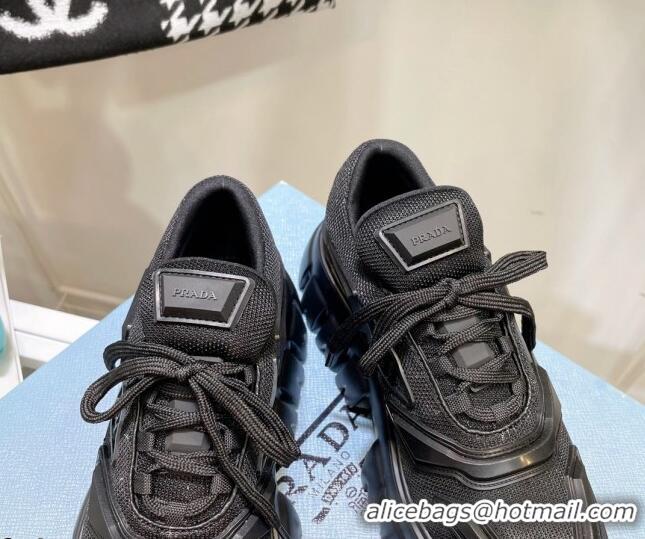 Low Price Prada Fabric Sneakers Black 112403