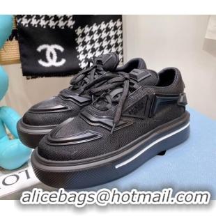 Low Price Prada Fabric Sneakers Black 112406