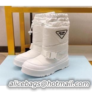 Trendy Design Prada Nylon Gabardine Boots 121718 White