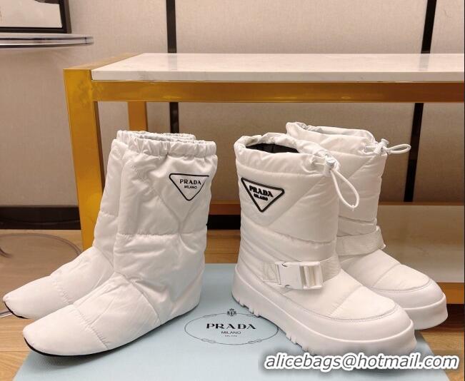 Trendy Design Prada Nylon Gabardine Boots 121718 White