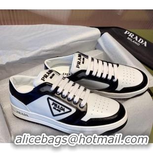  Best Price Prada District Leather Sneakers 121819 White/Black