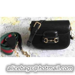 Famous Brand Gucci Horsebit 1955 mini bag 658574 Black