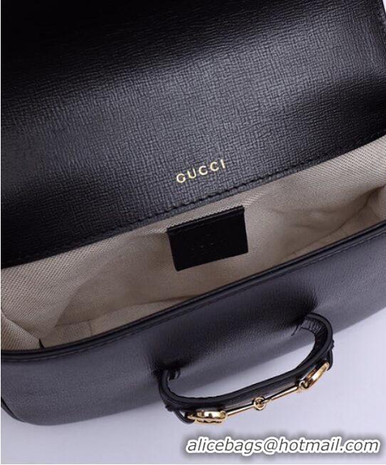 Famous Brand Gucci Horsebit 1955 mini bag 658574 Black