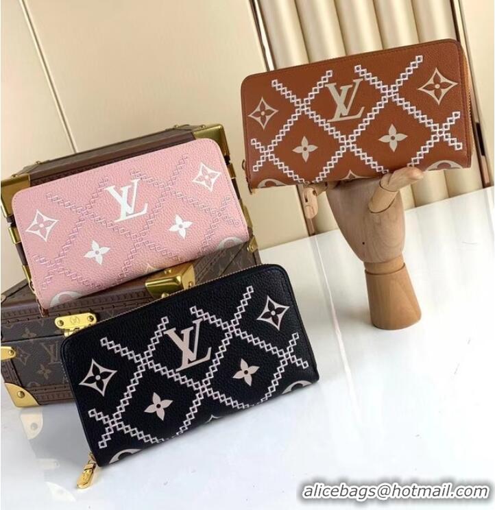 Super Quality Louis Vuitton ZIPPY leather WALLET M81141 pink