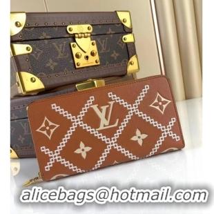 Good Taste Louis Vuitton ZIPPY leather WALLET M81141 brown