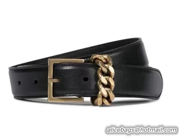 Well Crafted Discount YSL Leather 30MM BELT 0234