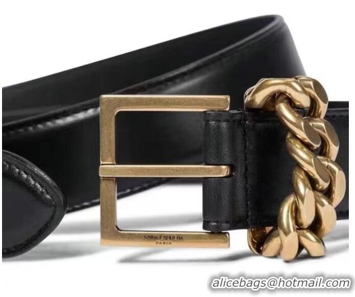 Well Crafted Discount YSL Leather 30MM BELT 0234