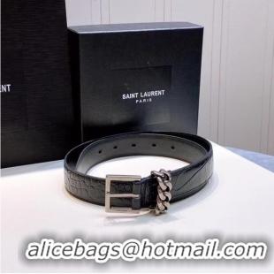 Buy Grade Cheapest YSL Leather 30MM BELT 0236