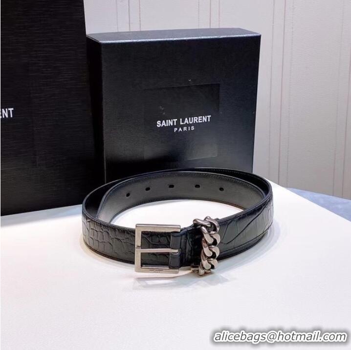 Buy Grade Cheapest YSL Leather 30MM BELT 0236