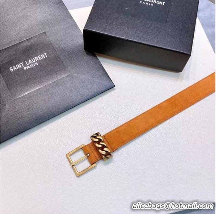 Well Crafted YSL Leather 30MM BELT 0237