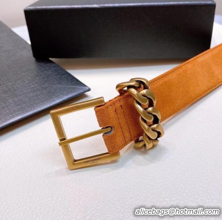 Well Crafted YSL Leather 30MM BELT 0237