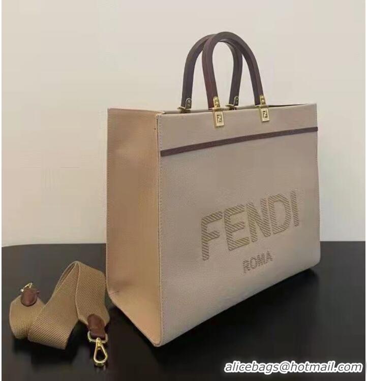 Popular Style FENDI SUNSHINE Shopper Bag 8BH371 Light Gray