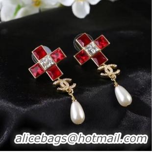 Luxury Discount Chanel Earrings CE7468 Red