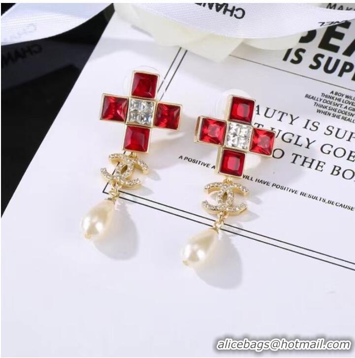 Luxury Discount Chanel Earrings CE7468 Red