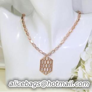 Well Crafted BVLGARI Necklace CE7591 Rose Gold