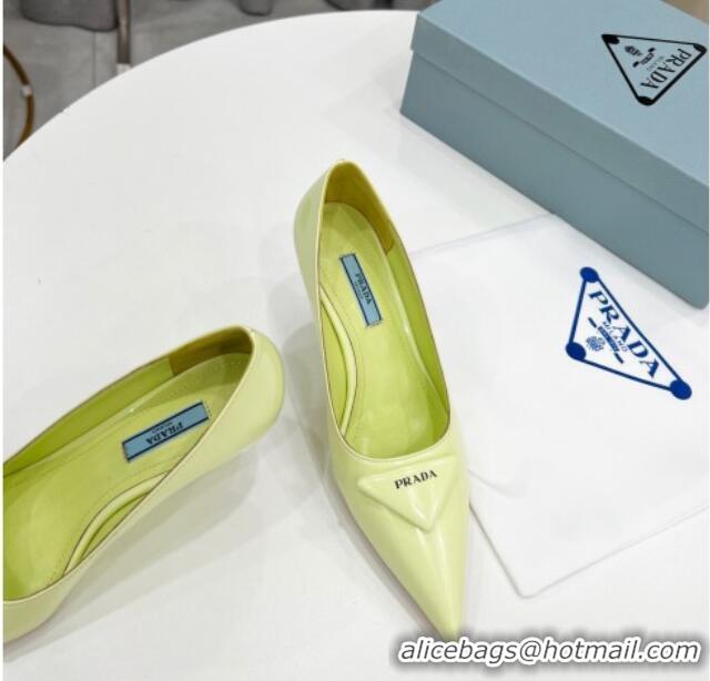 Purchase Prada Brush Leather Pumps 6.5cm Yellow 011430