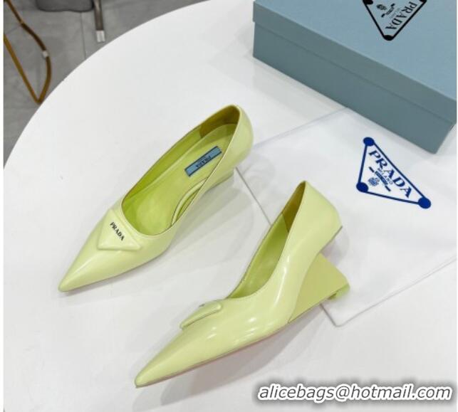 Purchase Prada Brush Leather Pumps 6.5cm Yellow 011430