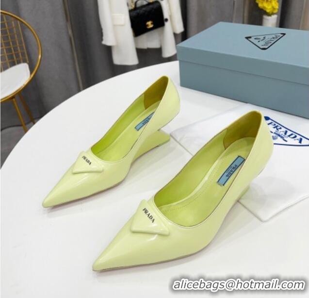 Purchase Prada Brush Leather Pumps 6.5cm Yellow 011430