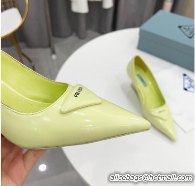 Purchase Prada Brush Leather Pumps 6.5cm Yellow 011430