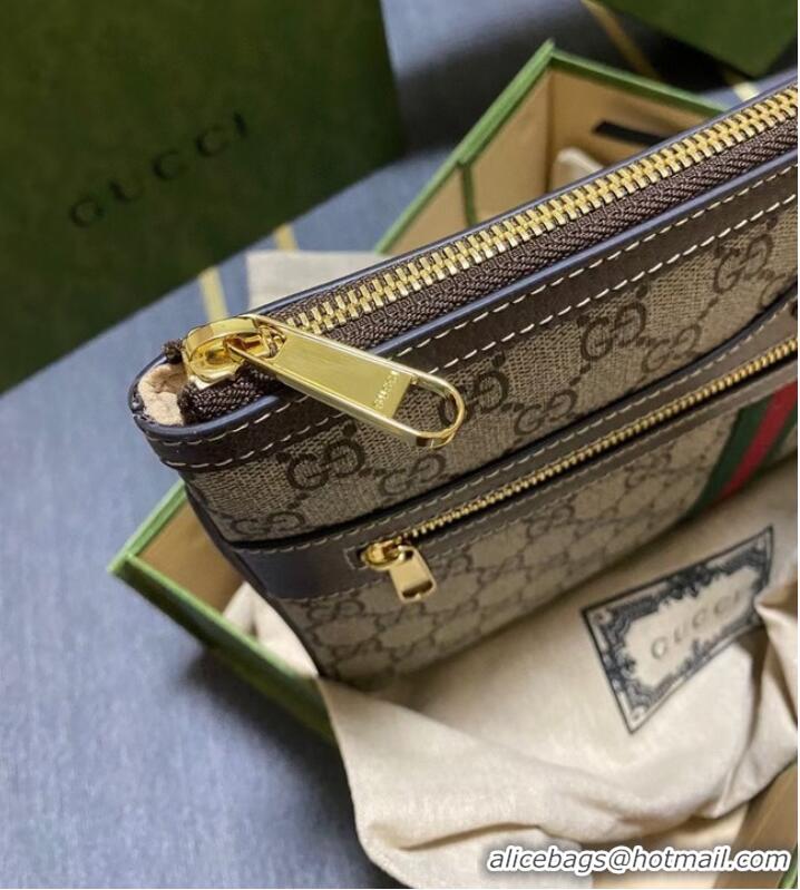 Top Grade Gucci Ophidia GG Supreme pouch 517551 brown