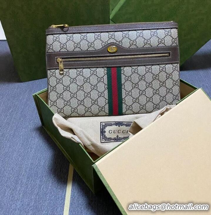 Top Grade Gucci Ophidia GG Supreme pouch 517551 brown