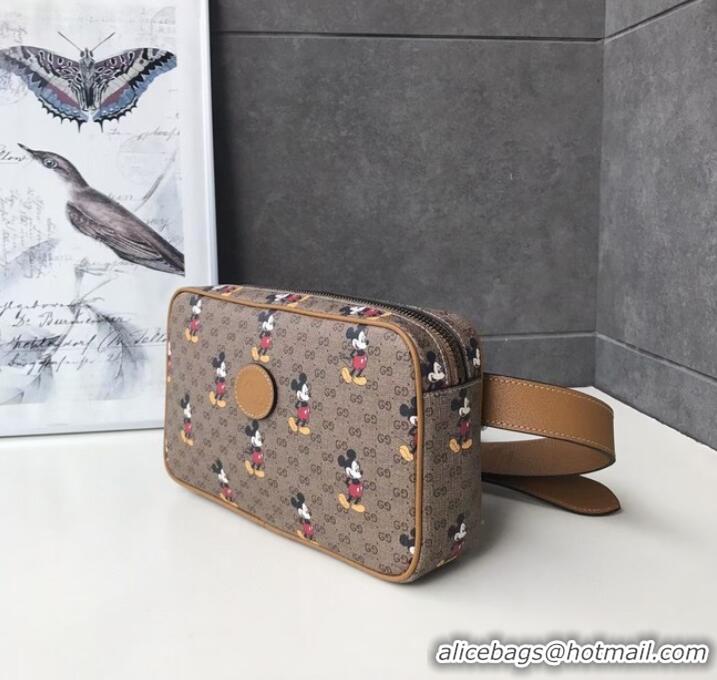 Reasonable Price Gucci Pineapple GG Supreme belt bag 602695 brown