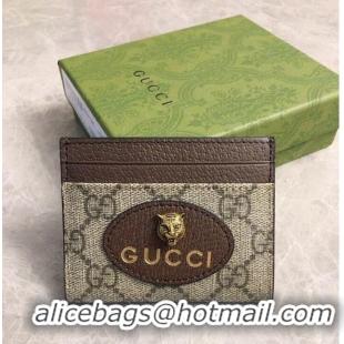 Top Quality Gucci Neo Vintage GG Supreme card case 597557 Brown