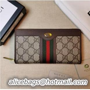 Spot Bulk Gucci Horsebit 1955 zip around wallet 597612 BROWN