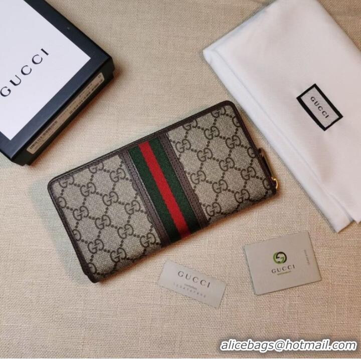 Spot Bulk Gucci Horsebit 1955 zip around wallet 597612 BROWN