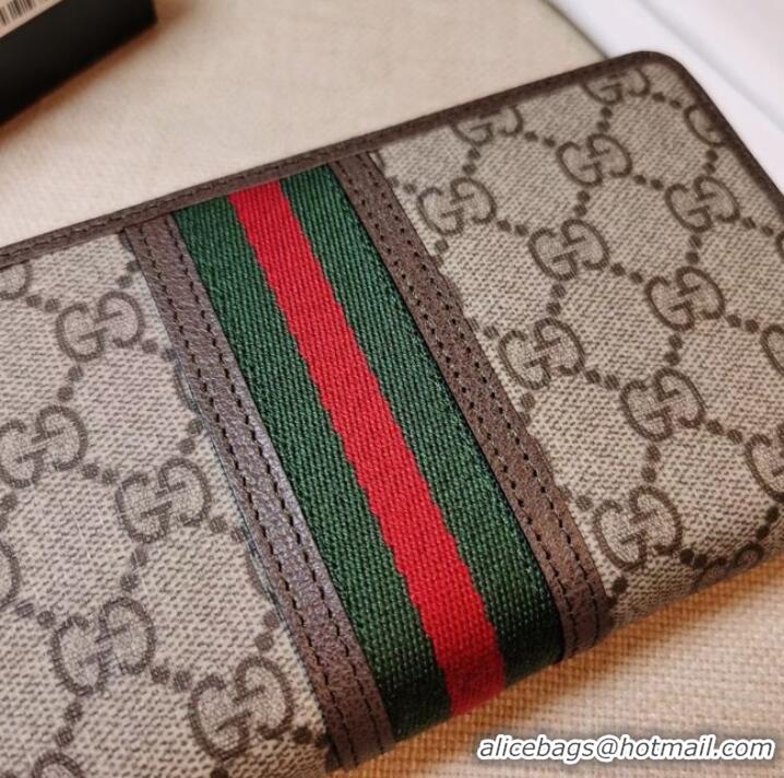 Spot Bulk Gucci Horsebit 1955 zip around wallet 597612 BROWN