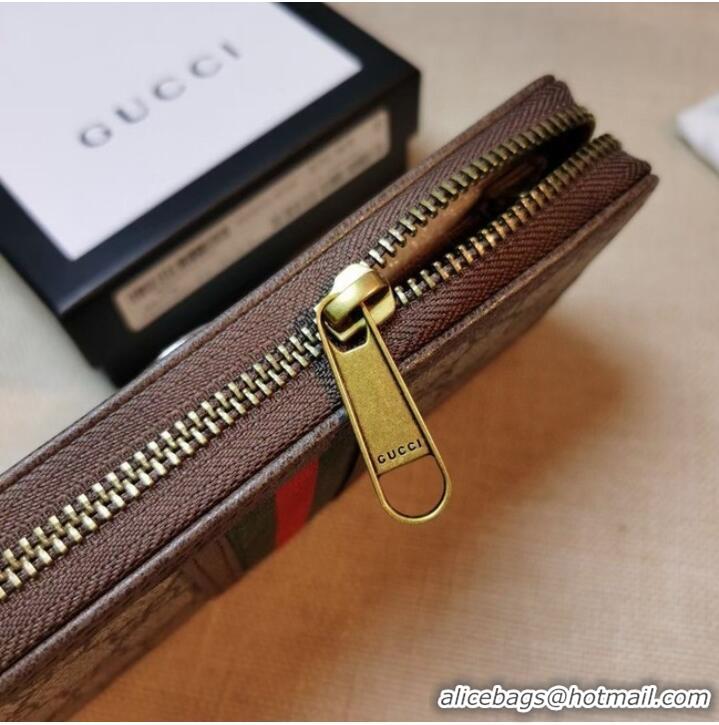 Spot Bulk Gucci Horsebit 1955 zip around wallet 597612 BROWN