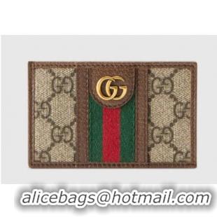 Promotional Gucci Ophidia GG card case 597617 brown