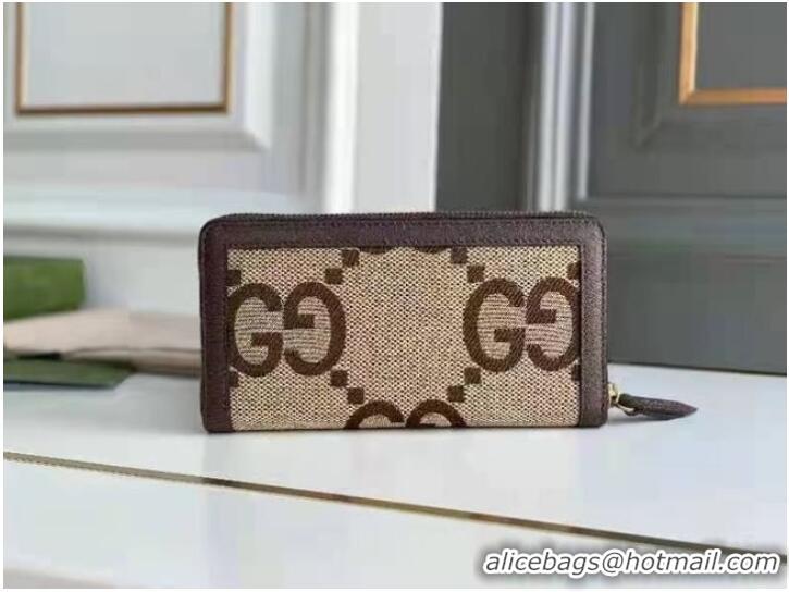 Famous Brand Gucci Diana jumbo GG zip around wallet 658634 BROWN