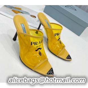 Low Price Prada TPU Rubber High Heel Mules 10cm 021643 Yellow