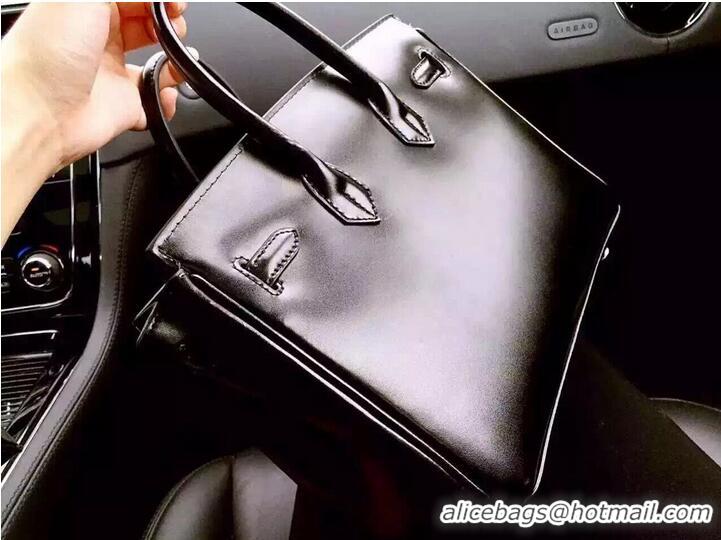 Shop Duplicate Hermes Birkin 35CM Tote Bag Black Smooth Leather H6089 Black