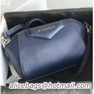 Famous Brand GIVENCHY Original Leather Shoulder Bag 1870 dark blue