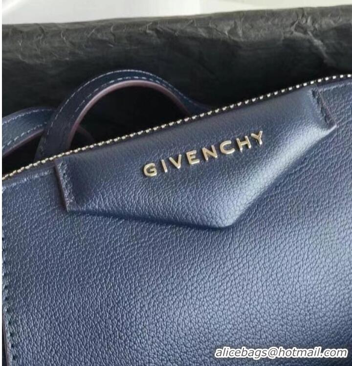 Famous Brand GIVENCHY Original Leather Shoulder Bag 1870 dark blue