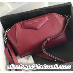 Good Product GIVENCHY Original Leather Shoulder Bag 1870 Burgundy