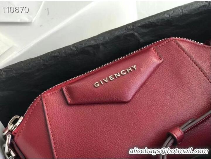 Good Product GIVENCHY Original Leather Shoulder Bag 1870 Burgundy