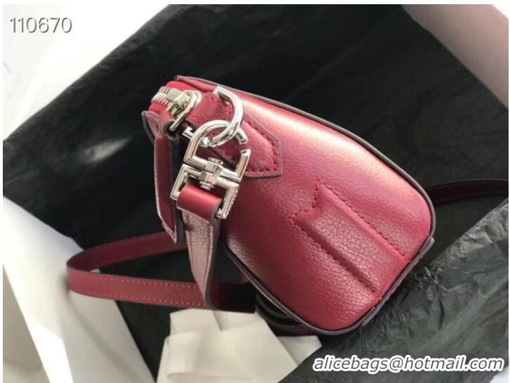 Good Product GIVENCHY Original Leather Shoulder Bag 1870 Burgundy