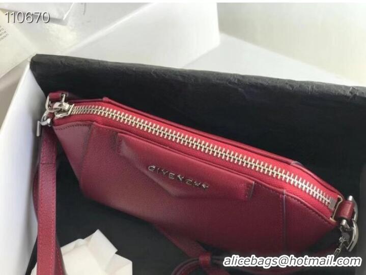 Good Product GIVENCHY Original Leather Shoulder Bag 1870 Burgundy