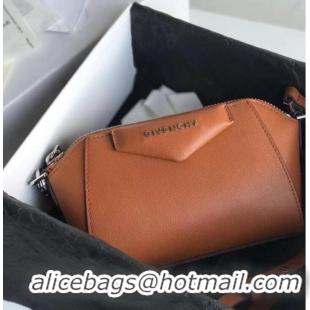 Famous Brand GIVENCHY Original Leather Shoulder Bag 1870 brown