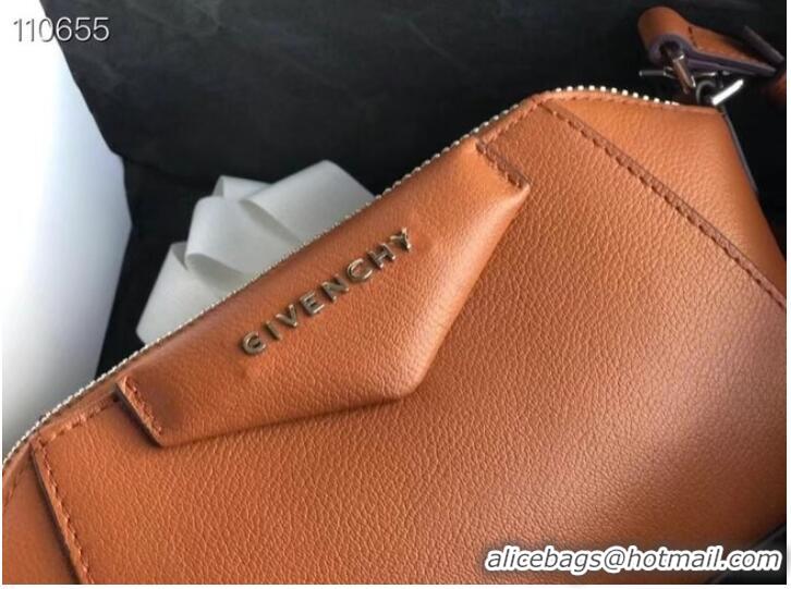 Famous Brand GIVENCHY Original Leather Shoulder Bag 1870 brown