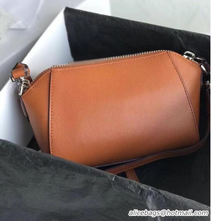 Famous Brand GIVENCHY Original Leather Shoulder Bag 1870 brown