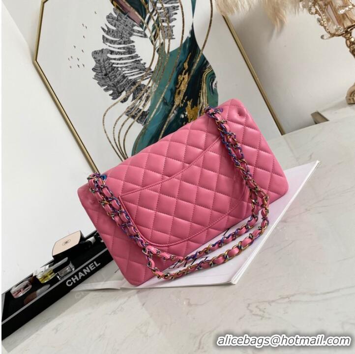 Luxury Discount Chanel Flap Lambskin Shoulder Bag 1112 rose