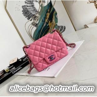 Top Quality Chanel Flap Lambskin Shoulder Bag 1115 rose