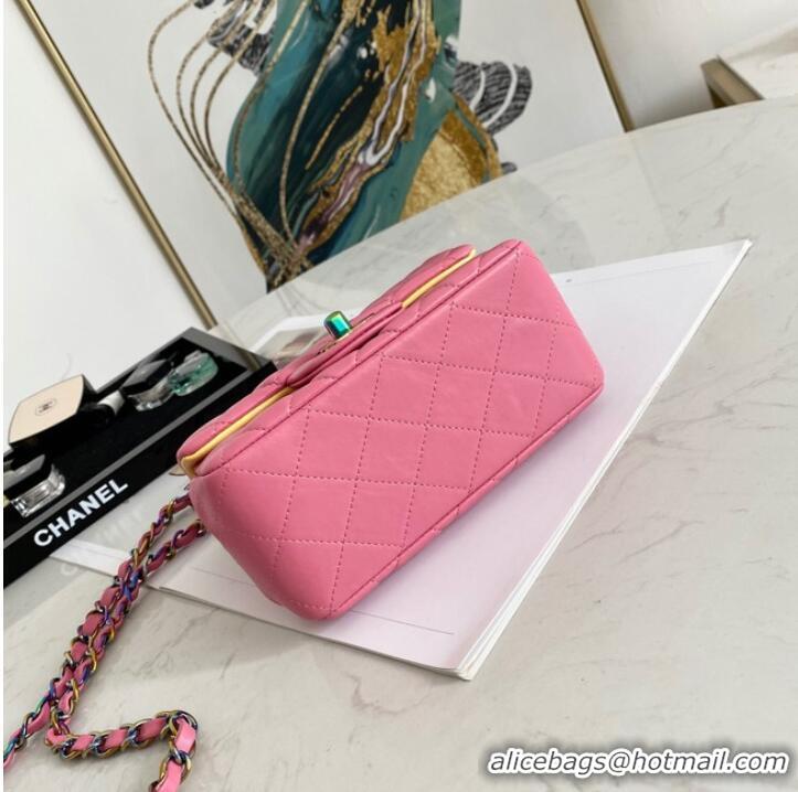 Top Quality Chanel Flap Lambskin Shoulder Bag 1115 rose